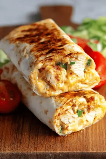 Cheesy Garlic Chicken Wraps