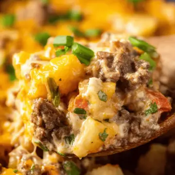 Crock Pot Cheesesteak Potato Casserole