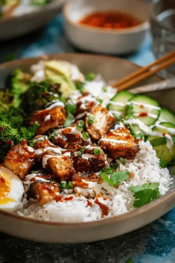 Sticky Chicken Rice Bowls