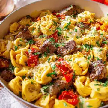 Garlic Parmesan Steak Tortellini