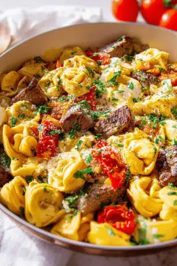 Garlic Parmesan Steak Tortellini