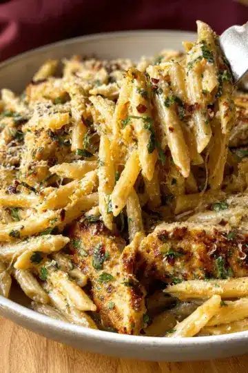Garlic Parmesan Chicken and Pasta