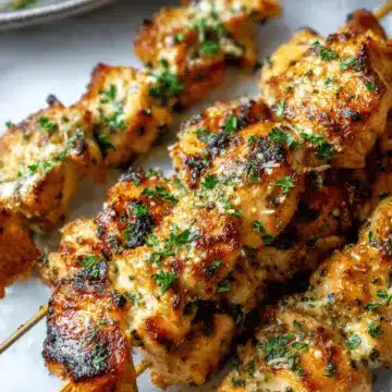 Garlic Parmesan Chicken Skewers