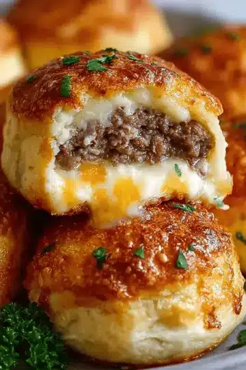 Garlic Parmesan Cheeseburger Bombs Recipe