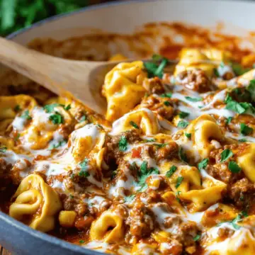 Cheesy Beef Enchilada Tortellini