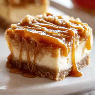 Caramel Apple Cheesecake Bars