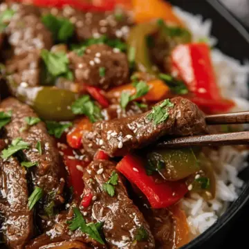 Easy Crockpot Pepper Steak Recipe