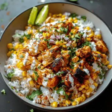 Street Corn Chicken Rice Bowl