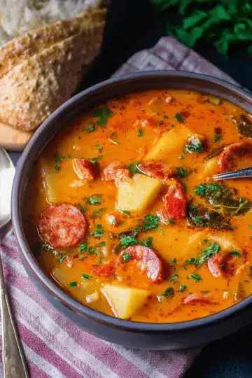 Spanish Potato and Chorizo Soup