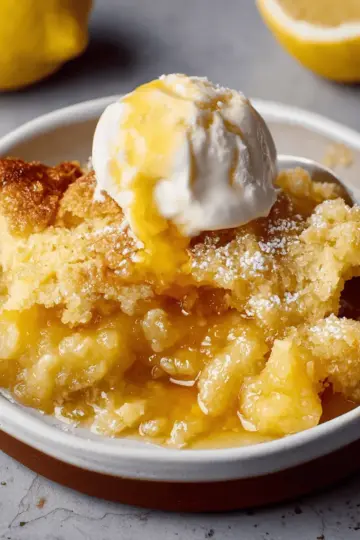 Gooey Lemon Cobbler