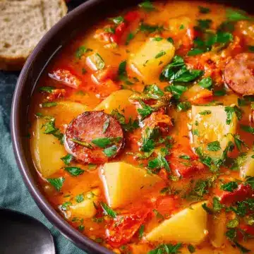 Spanish Potato and Chorizo Soup