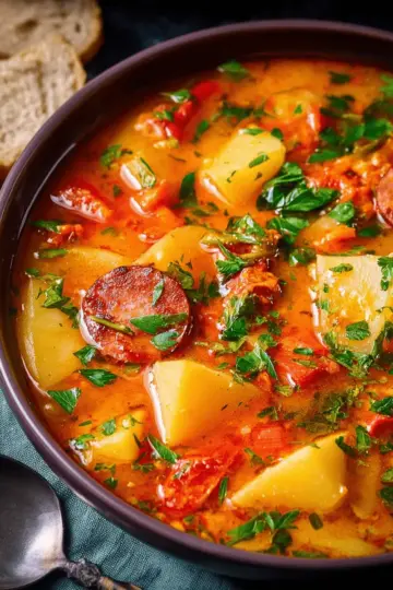 Spanish Potato and Chorizo Soup