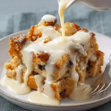 Best Bread Pudding with Vanilla Sauce