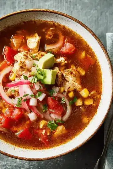 High-Protein Tex-Mex Chicken Soup