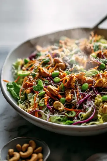 Cashew Crunch Salad with Sesame Dressing