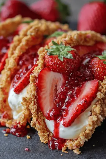 Strawberry Crunch Cheesecake Tacos