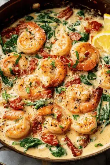 Easy Creamy Tuscan Shrimp Recipe