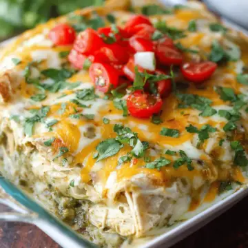Easy Green Chicken Enchiladas