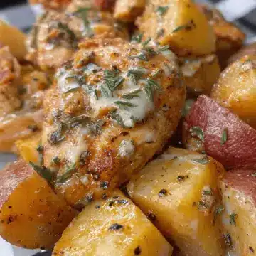 Crockpot Garlic Parmesan Chicken and Potatoes