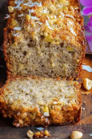 Hawaiian Banana Bread with Pineapple, Coconut & Macadamia Nuts