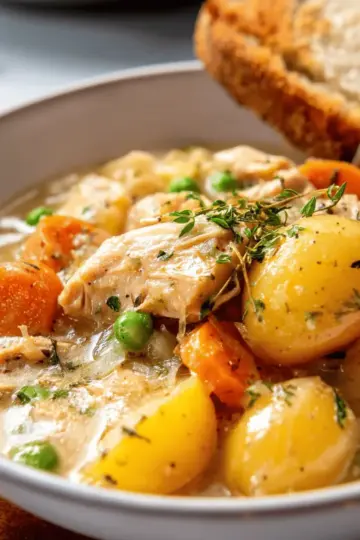 Slow Cooker White Wine Chicken Stew
