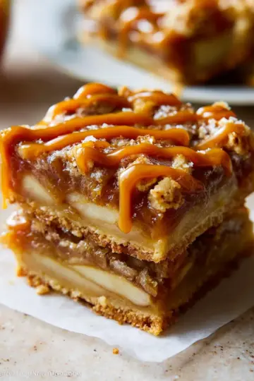 Salted Caramel Apple Pie Bars