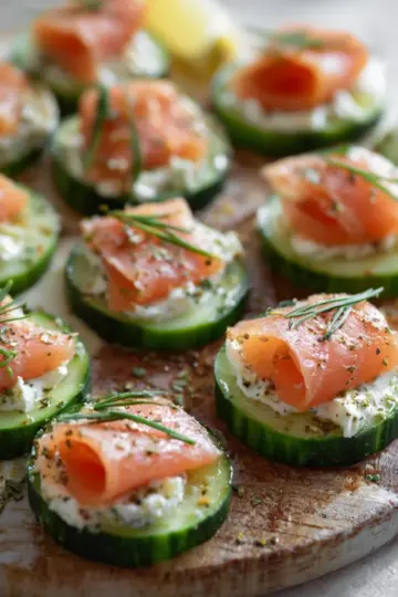 Cucumber Smoked Salmon Bites