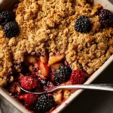 Apple and Blackberry Crumble