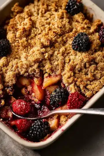 Apple and Blackberry Crumble