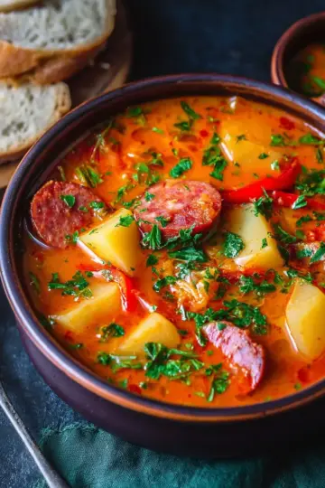 Spanish Potato and Chorizo Soup
