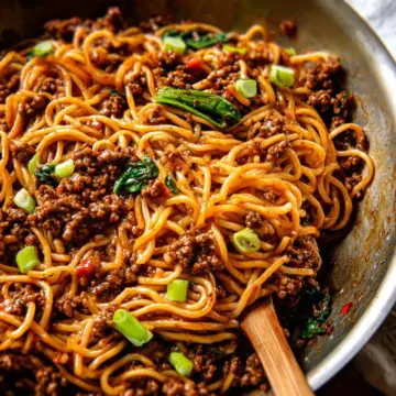 Mongolian Ground Beef Noodles