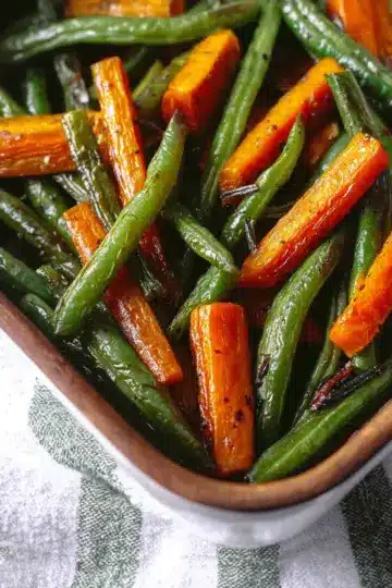 Roasted Green Beans and Carrots