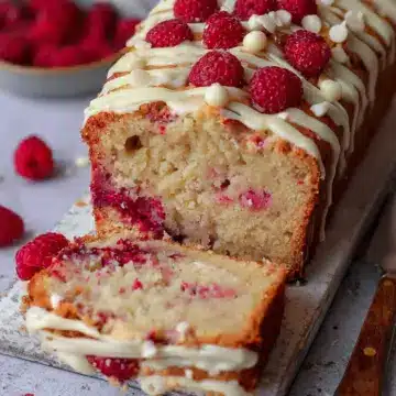 White Chocolate Raspberry Loaf Cake