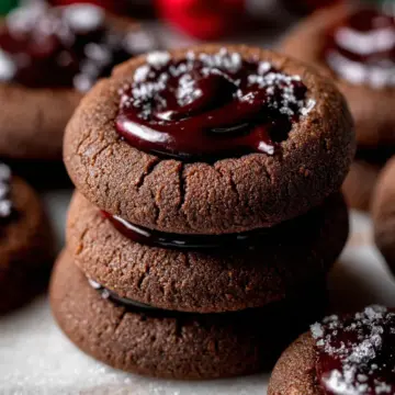 Chocolate Thumbprint Cookies