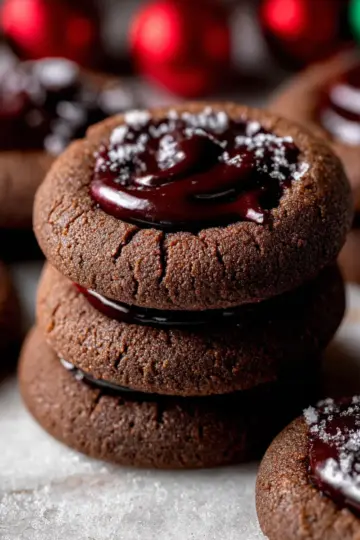 Chocolate Thumbprint Cookies