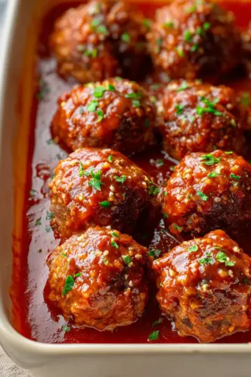 Easy Baked Porcupine Meatballs