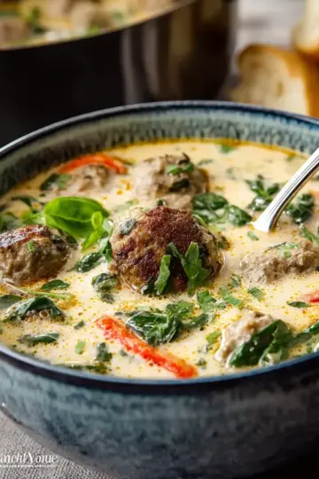 Creamy Italian Meatball Soup