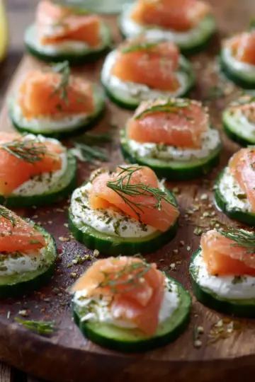 Cucumber Smoked Salmon Bites