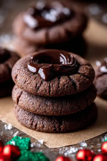 Chocolate Thumbprint Cookies