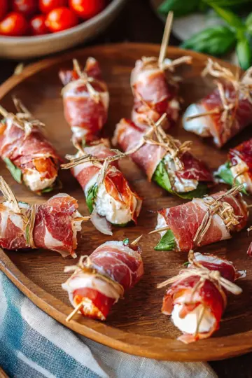 Prosciutto Wrapped Mozzarella Bites