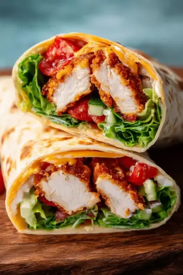 Healthy Crispy Chicken Wrap