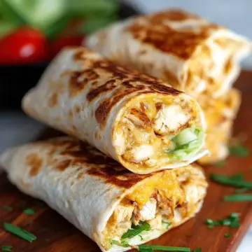 Cheesy Garlic Chicken Wraps