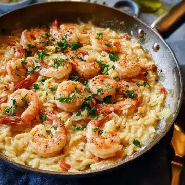Creamy Shrimp Scampi With Orzo