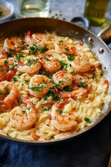 Creamy Shrimp Scampi With Orzo