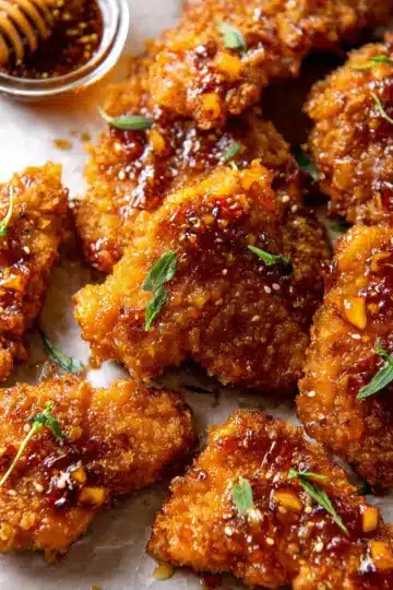 Baked Crunchy Hot Honey Chicken