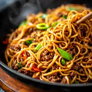 Asian Ground Beef Noodles
