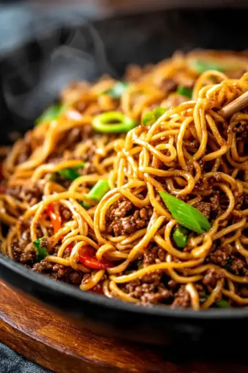 Asian Ground Beef Noodles