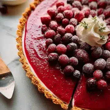 Cranberry Curd Tart
