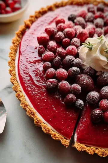 Cranberry Curd Tart