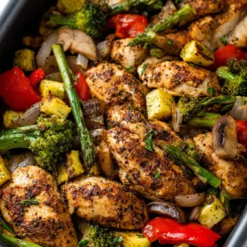 Healthy Air Fryer Chicken and Veggies